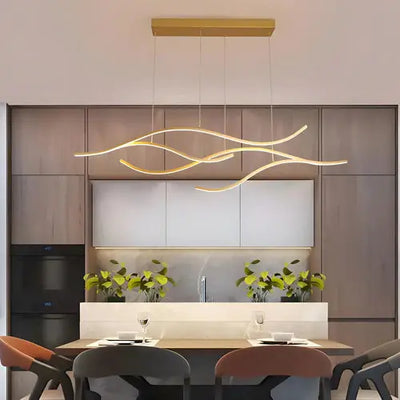 Modern Waves | Postmodern Crystal Chandelier Pendant Cachandeliers
