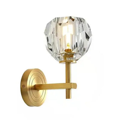 Aurum Lux | Luxury K9 Crystal Wall Lamp with Modern Pure Copper/Brass Finish Cachandeliers