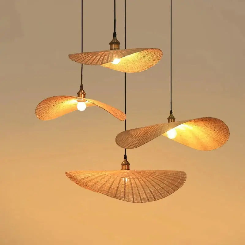 Solana | Handwoven Rattan Pendant Light for Boho & Natural Interiors Cachandeliers