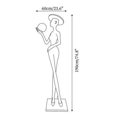 Silhouette | Lady Sculpture Floor Lamp Cachandeliers