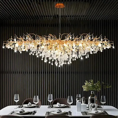 Lustra - Modern Luxury Crystal Branch Chandelier with Raindrops Cachandeliers