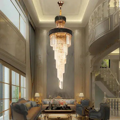Lucaryn | Post-Modern Duplex Crystal Chandelier Cachandeliers