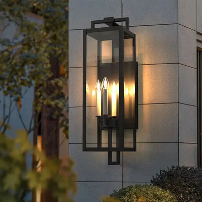 Noctura | Modern Waterproof Outdoor Wall Lamp with Sleek Black Finish Cachandeliers