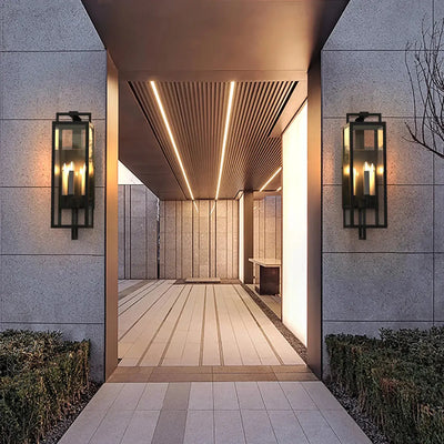 Noctura | Modern Waterproof Outdoor Wall Lamp with Sleek Black Finish Cachandeliers