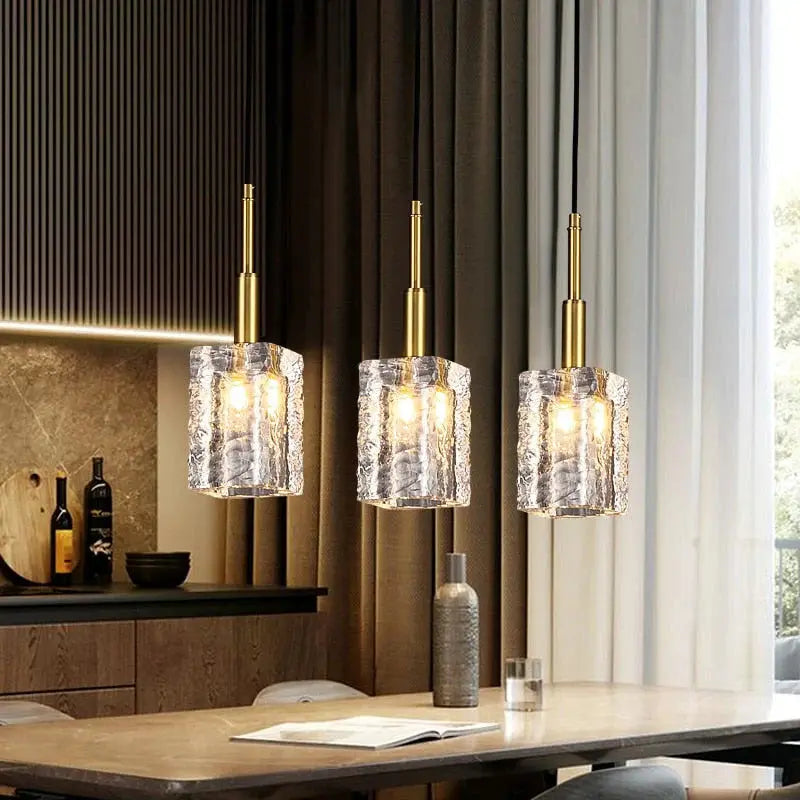 Velira | Vintage Gold & Crystal Glass Pendant Light – Timeless Elegance Cachandeliers